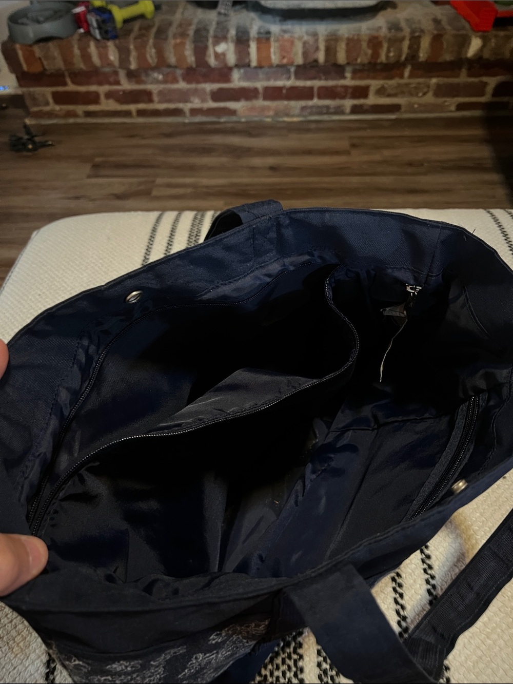 Jansport Navy Floral Tote Bag - Picture 3 of 3
